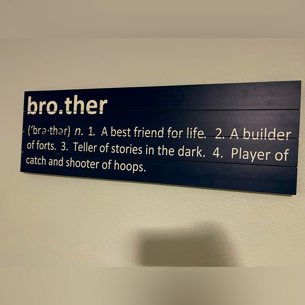 Pottery Barn Kids “Brother” Sign